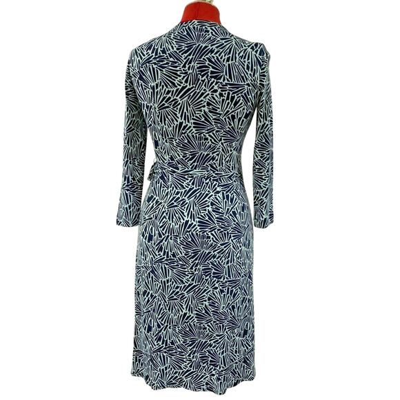 BCBGMaxazria true wrap dress size XS stretch BLACK & MINT GREEN career casual - Picture 5 of 9